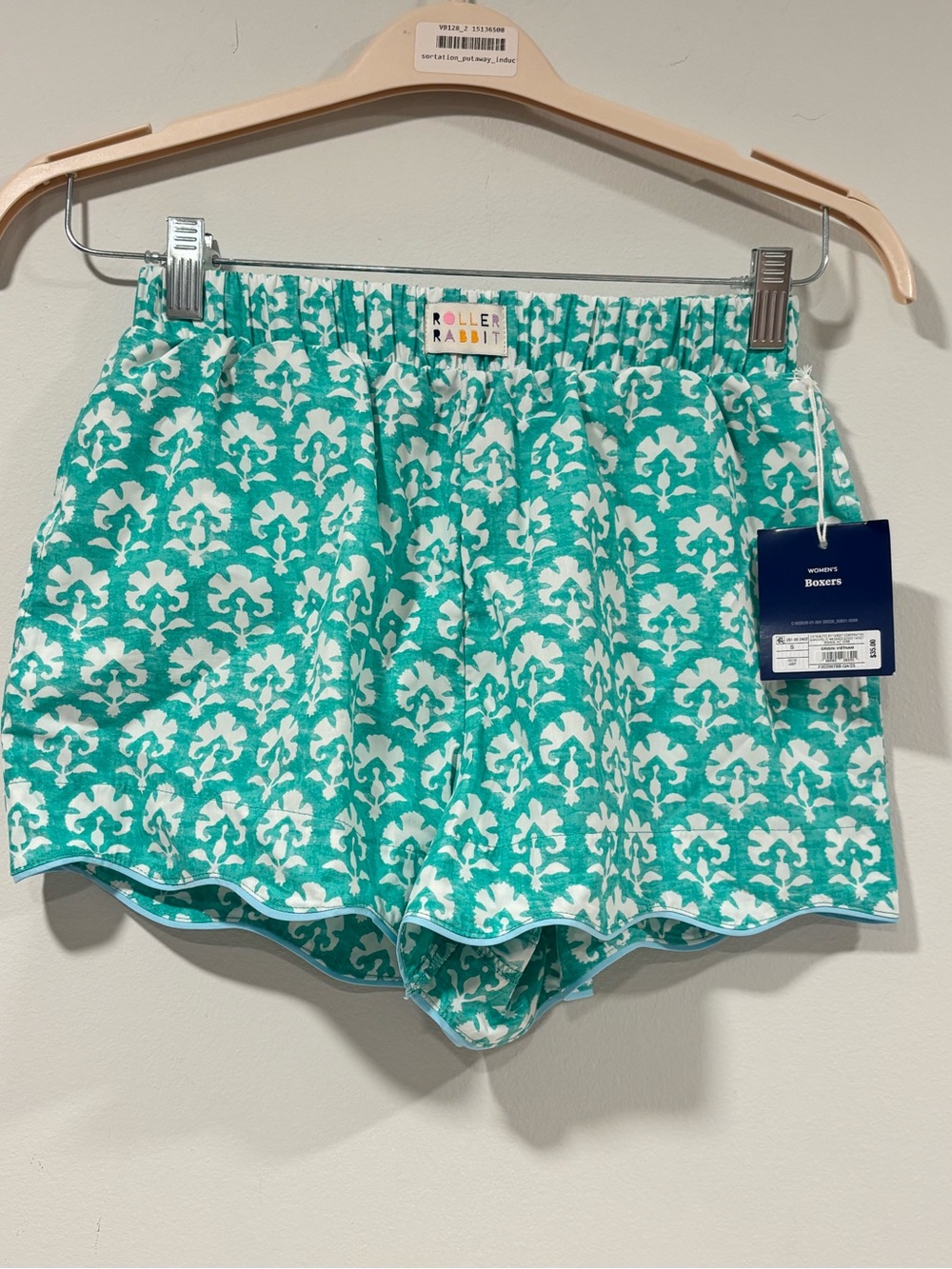Roller Rabbit for Target Women’s Boxer Shorts NWT Green Print Size Small